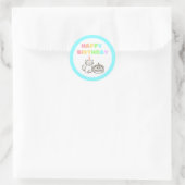 Sticker Arc-en-ciel et bleu-ciel pour Anniversaire (Sac)