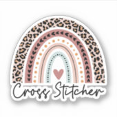 Sticker Arc-en-ciel léopard croix, Arc-en-ciel croisé (Devant)