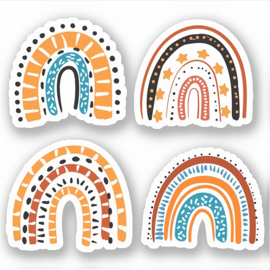 Sticker arc-en-ciel mignon (Devant)
