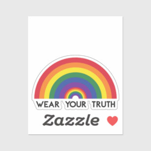 Sticker Arc-en-ciel minimaliste Moderne Déclaration coloré