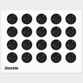Sticker arc-en-ciel noir Zodiac Capricorn (Feuille)
