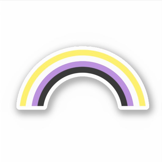 Sticker arc-en-ciel non binaire (Devant)