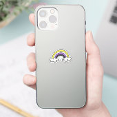 Sticker Arc-en-ciel non binaire mignon (Téléphone)