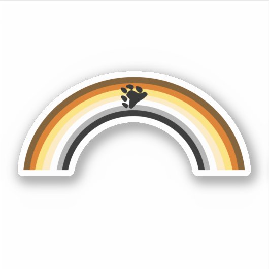 Sticker Arc-en-ciel Ours (Devant)