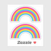 Sticker Arc-en-ciel Pan Pride (Feuille)