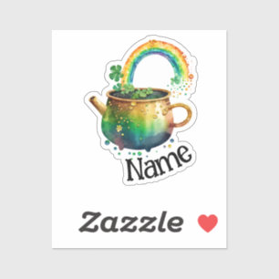 Sticker Arc-en-ciel personnalisé de la Saint-Patrick 
