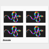 Sticker arc-en-ciel psychédélique serpent (Feuille)