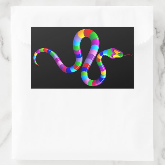 Sticker arc-en-ciel psychédélique serpent (Sac)