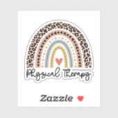 Sticker Arc en ciel PT PTA physiothérapeute cadeau (Feuille)