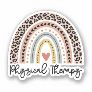 Sticker Arc en ciel PT PTA physiothérapeute cadeau