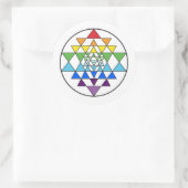 Sticker arc-en-ciel Sri Yantra (Sac)