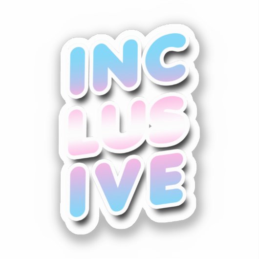 Sticker Arc-en-ciel trans inclusif (Recto)