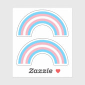 Sticker Arc-en-ciel Trans Pride (Feuille)
