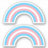 Sticker Arc-en-ciel Trans Pride (Devant)