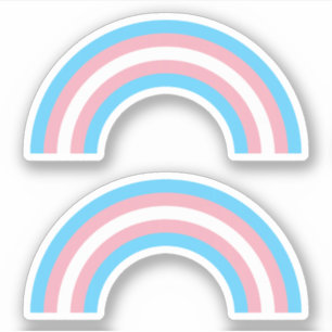 Sticker Arc-en-ciel Trans Pride
