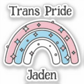 Sticker Arc-en-ciel Transgenre Personnalisé | LGBTQIA+ (Recto)