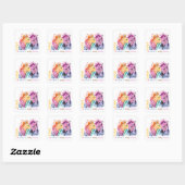 Sticker arc-en-ciel Zebra (Feuille)