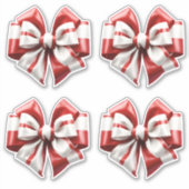 Sticker Arc rayé rouge et blanc (Devant)