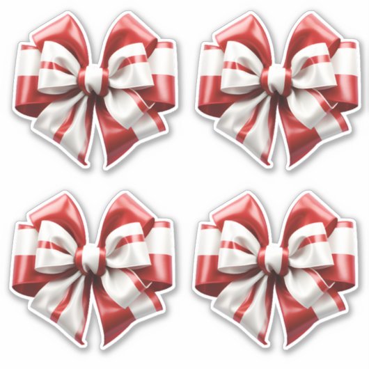 Sticker Arc rayé rouge et blanc (Devant)