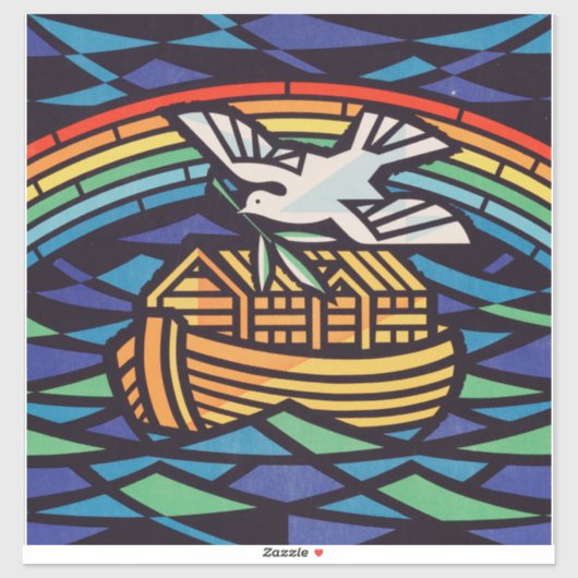 Sticker Arche de Noé avec Saint-Esprit (Feuille)