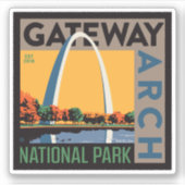 Sticker Arche de passerelle | St. Louis, Missouri (Devant)