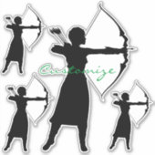 Sticker Archer Femme Silhouette Thunder_Cove (Devant)