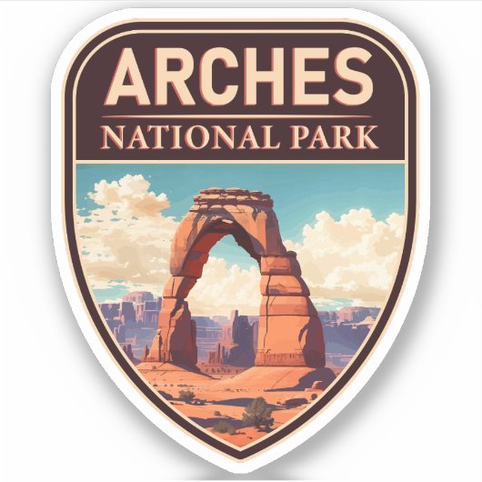 Sticker Arches Parc National Moab Utah Delicate Arch (Devant)