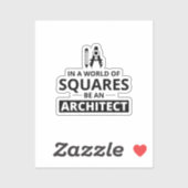 Sticker Architectes : Façonner un monde au-delà des Carrés (Feuille)