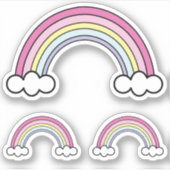 Sticker Arcs-en-ciel rose (Devant)