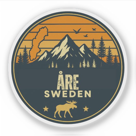 Sticker Åre, Suède Sverige (Devant)