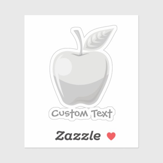 Sticker Argent Apple (Feuille)