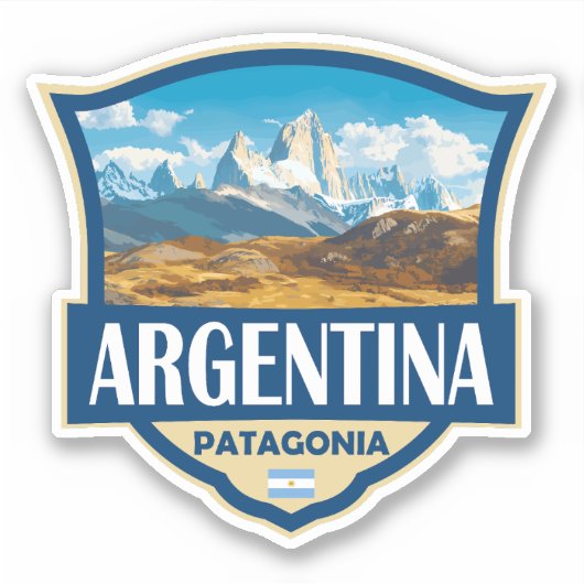 Sticker Argentina Illustration Retro Badge (Devant)