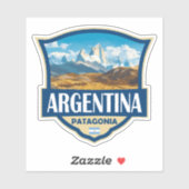 Sticker Argentina Illustration Retro Badge (Feuille)