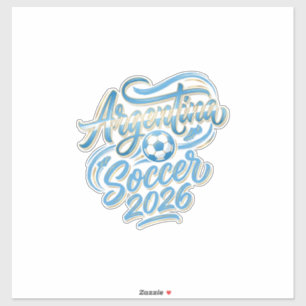 Sticker Argentine Football 2026 Football Gras Pays Typogra