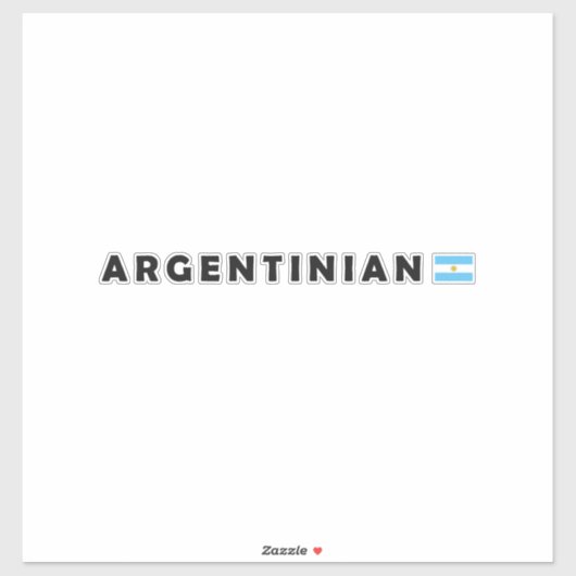 Sticker Argentine, je suis argentin (Feuille)