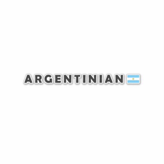Sticker Argentine, je suis argentin (Devant)