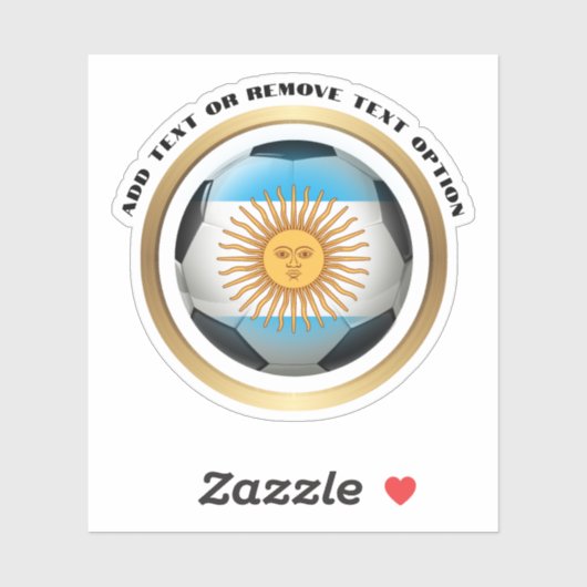 Sticker Argentine Soccer Ball Sports (Feuille)