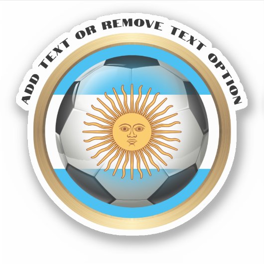 Sticker Argentine Soccer Ball Sports (Devant)