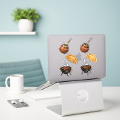 Sticker Argentino Mate, Empanada & Asado (Ordinateur portable sur le bureau)