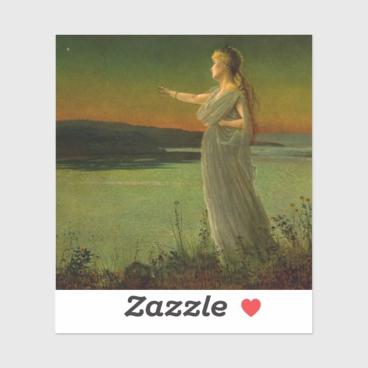 Sticker Ariadne à Naxos John Atkinson Grimshaw (Feuille)