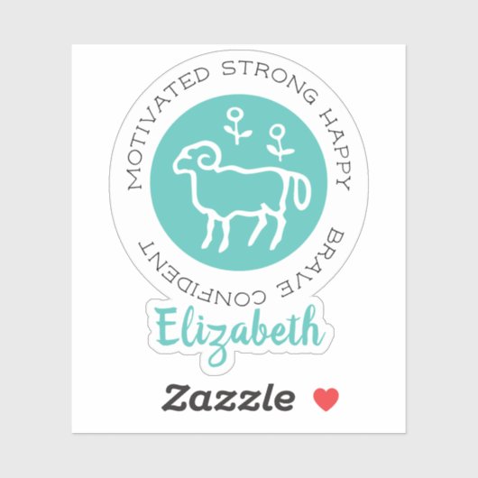 Sticker Aries (Feuille)