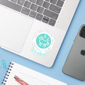 Sticker Aries (Ordinateur portable avec iPhone)