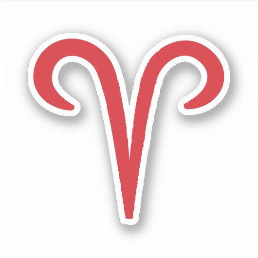 Sticker ARIES Red Astrology (Devant)