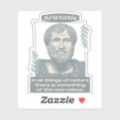 Sticker Aristote Portrait Et Citation (Feuille)