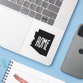 Sticker Arizona Accueil Noir et Blanc (Ordinateur portable avec iPhone)