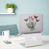 Sticker ARIZONA Aloe Vera Papillons Succulents (Ordinateur portable sur le bureau)