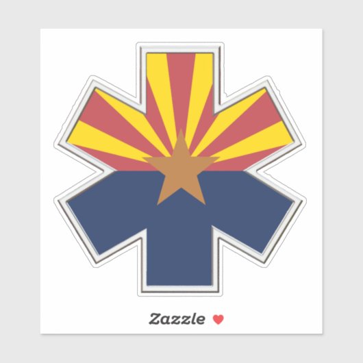 Sticker Arizona EMS Star of Life (Feuille)