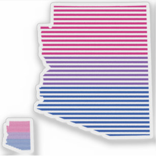 Sticker arizona fierté rayures drapeau bisexuel