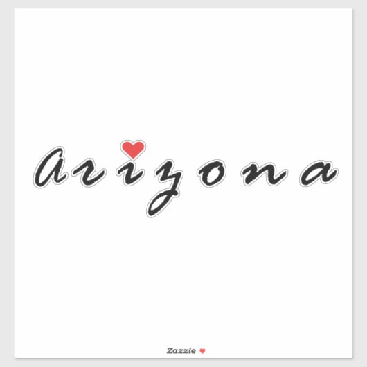 Sticker arizona, j'aime arizona (Feuille)