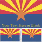 Sticker Arizona State Flag Image Personnaliser le texte (Devant)